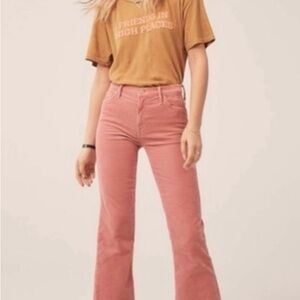 MOTHER cropped pink cords 27